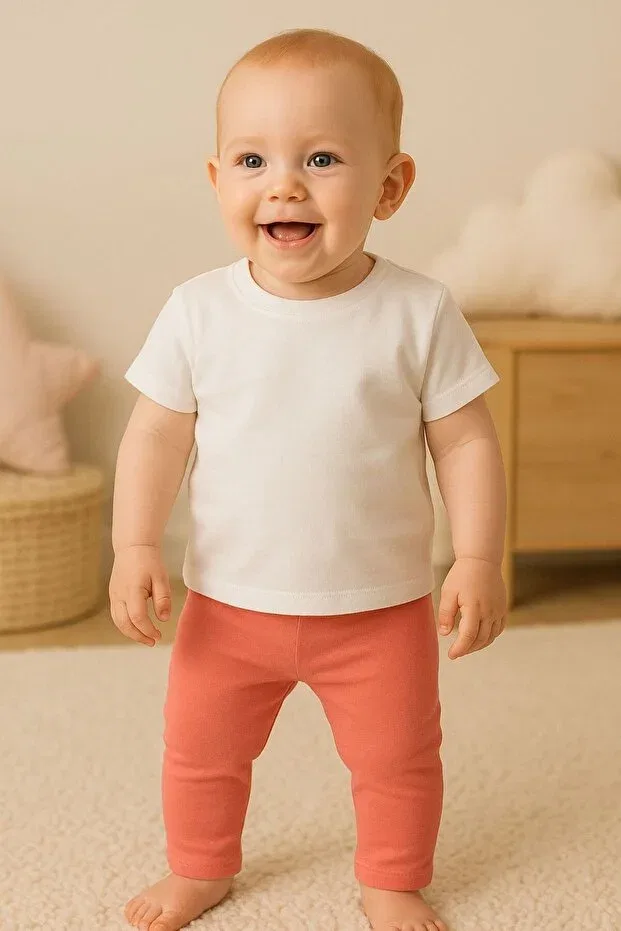 Детские леггинсы для девочек хлопковые Chicsy Baby, Fuchsia — фото 2