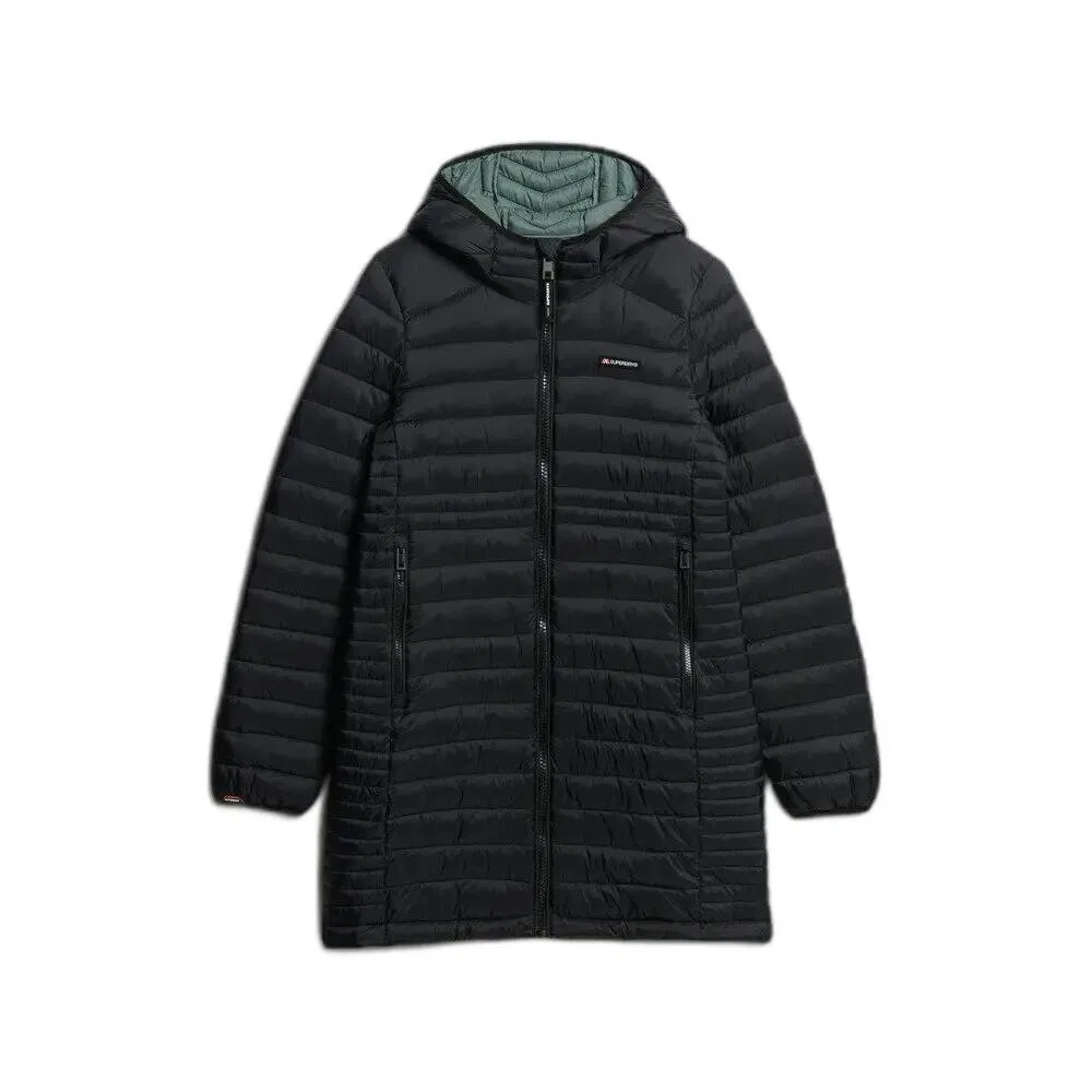 Женская стеганая куртка с капюшоном Fuji Lite Wave Superdry, Schwarz