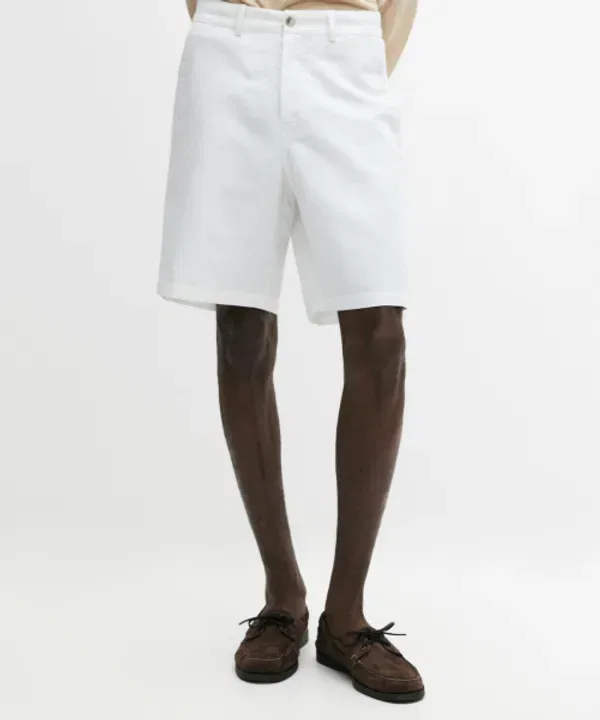 Шорты льняные бермуды Massimo Dutti