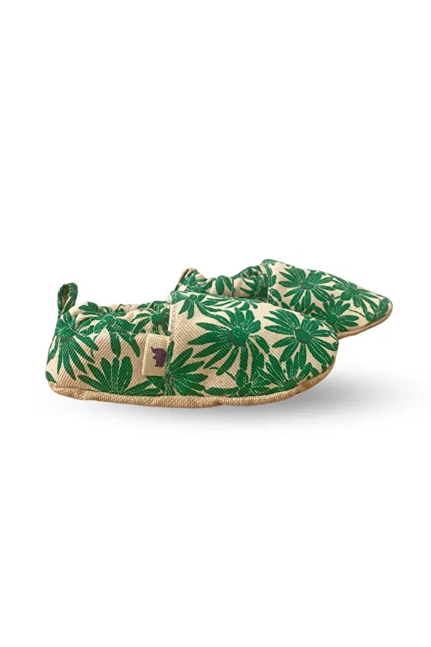 Детские пинетки для новорожденных хлопковые без скольжения Tropical trees Morgedan, Green