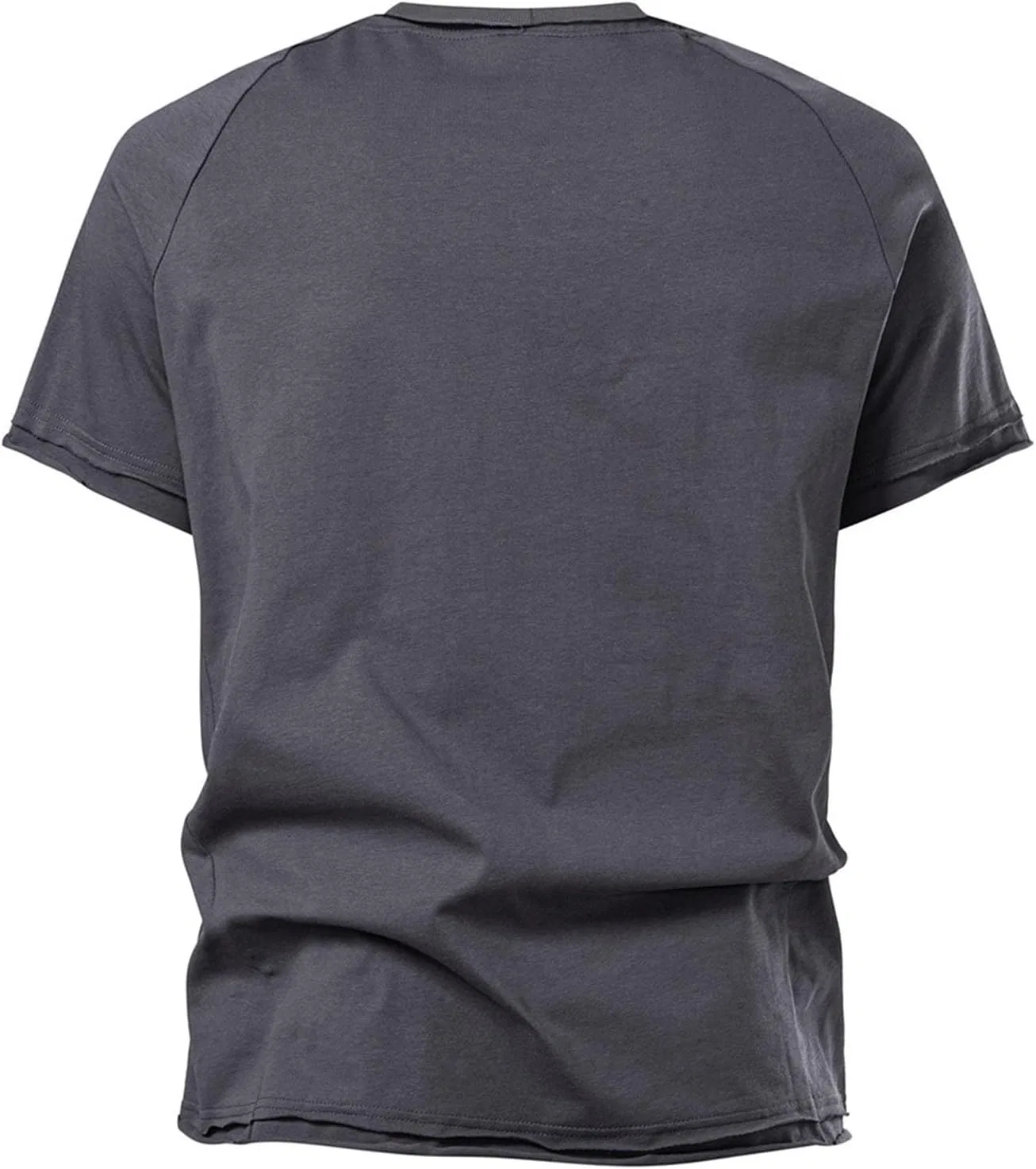 Мужская футболка с круглым вырезом длинная Athletic, Dark Gray — фото 3