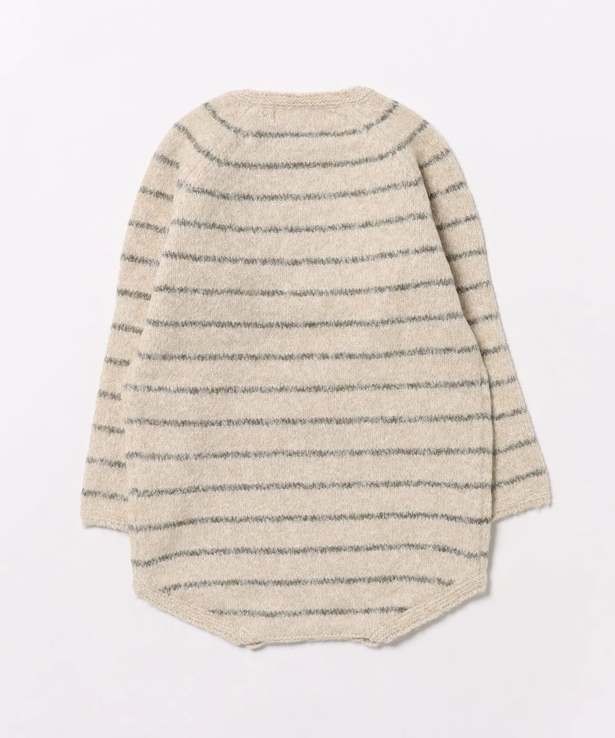 Детский боди-комбинезон с принтом Riggens Romper Basil Stripe Quincy Mae, Beige — фото 2