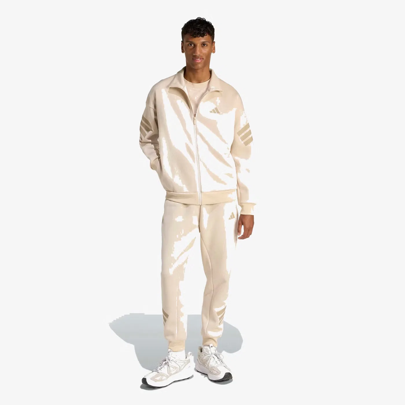 Куртка спортивная с длинным рукавом Future Icons Adidas, бежевый — фото 4