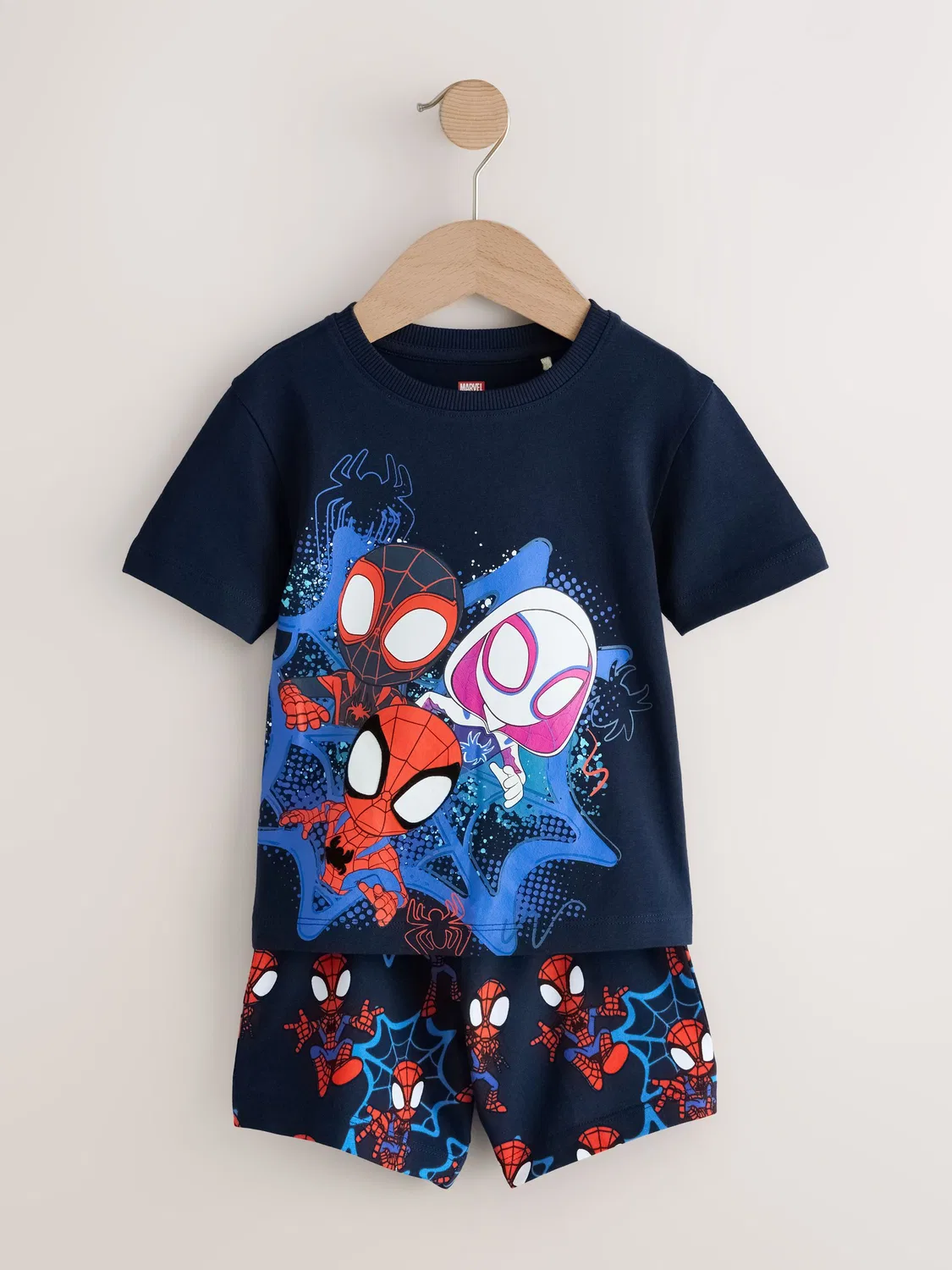 Пижама короткая Spidey and Friends 3 Pack Next, Navy/Red — фото 2