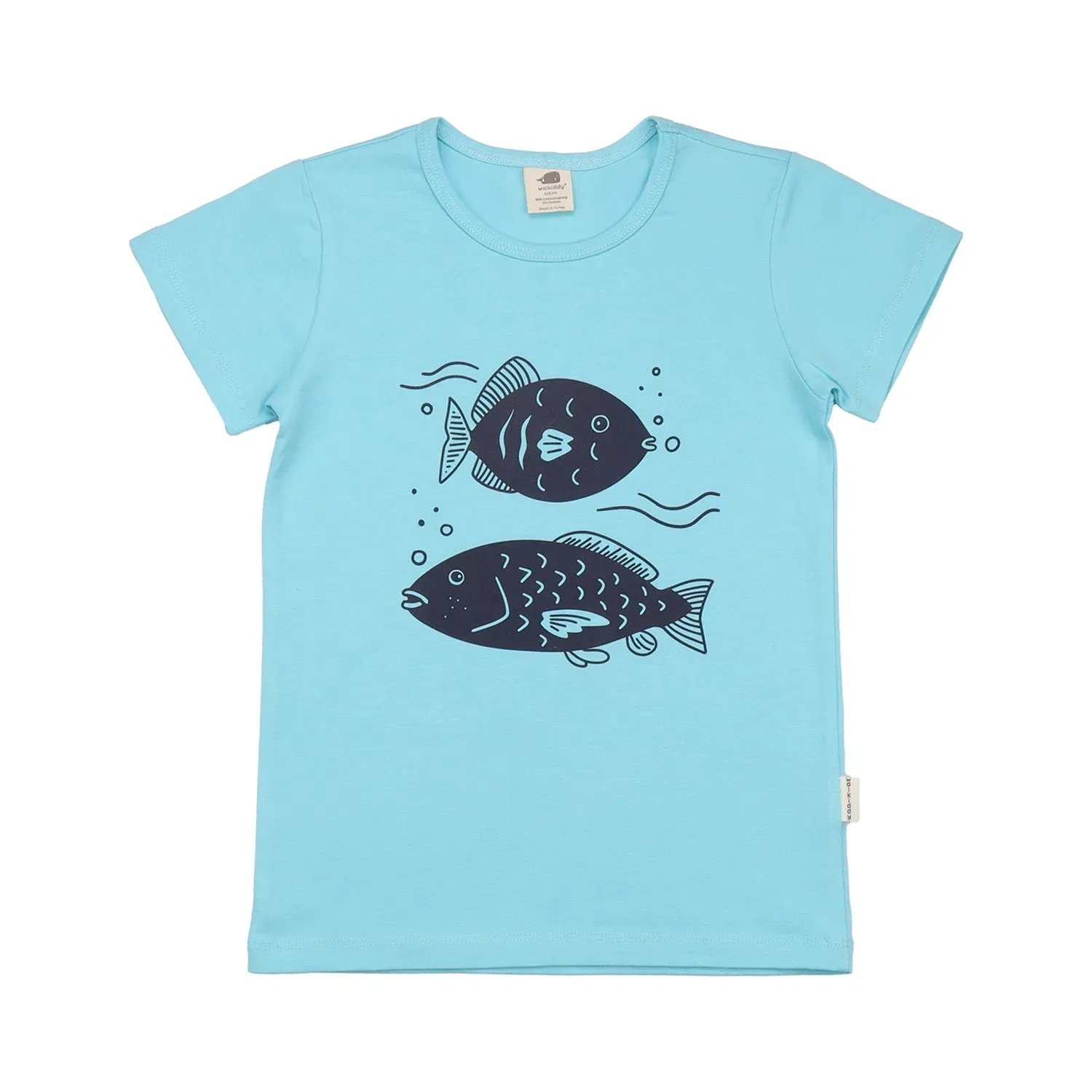 Футболка с принтом The Dancing Whales Walkiddy, синий