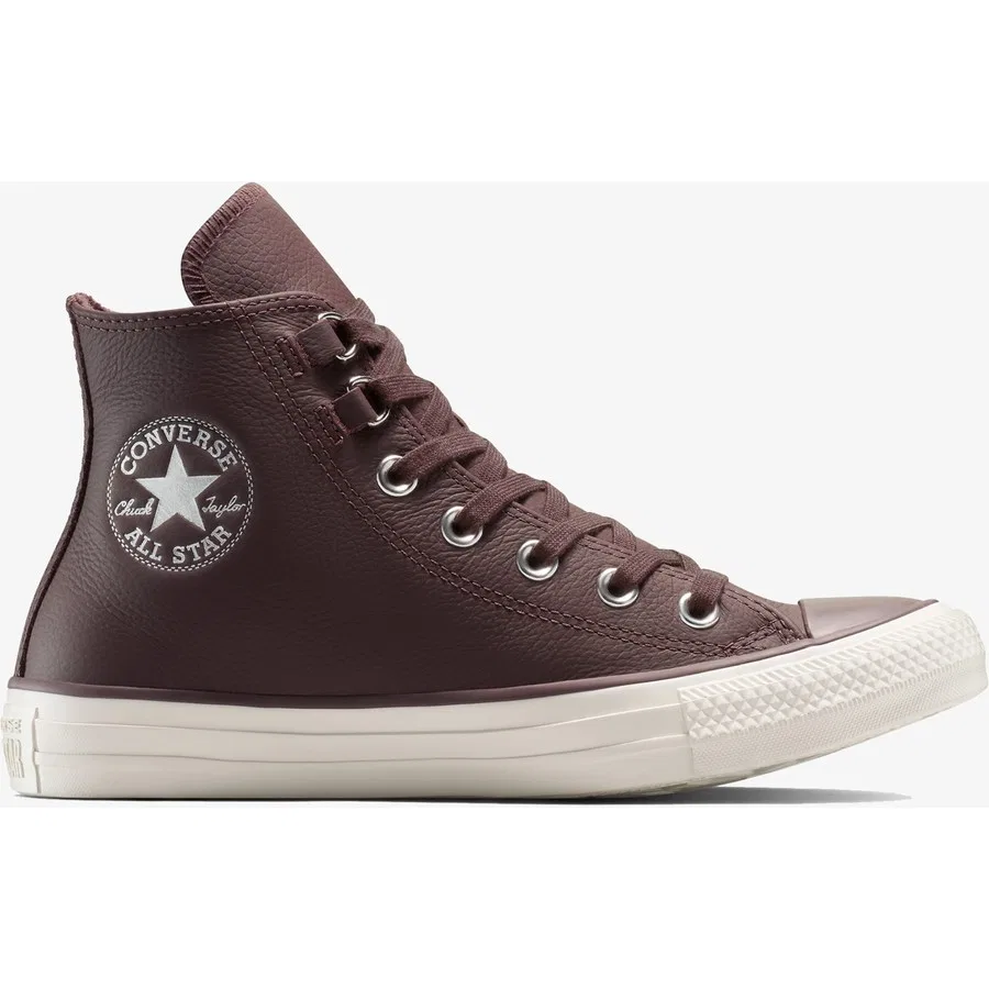 Кроссовки повседневные с верхом из кожи, модель Chuck Taylor All Star Leather, Converse, Коричневый