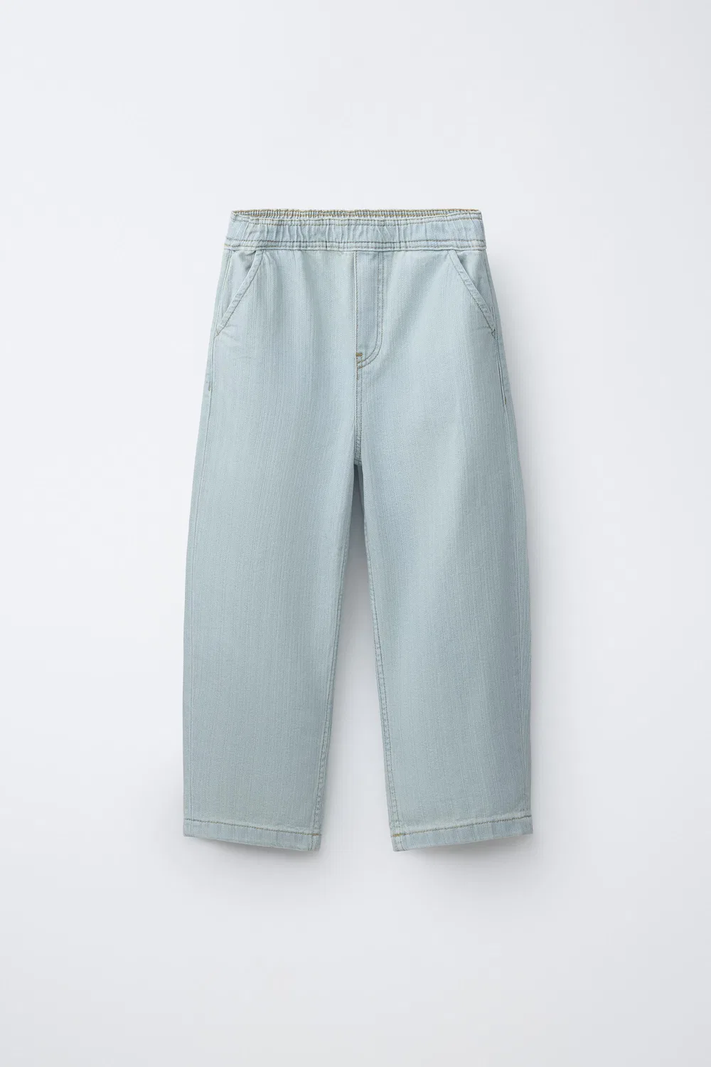 Жаккардовые джинсы в форме воздушного шара ZARA, Blue