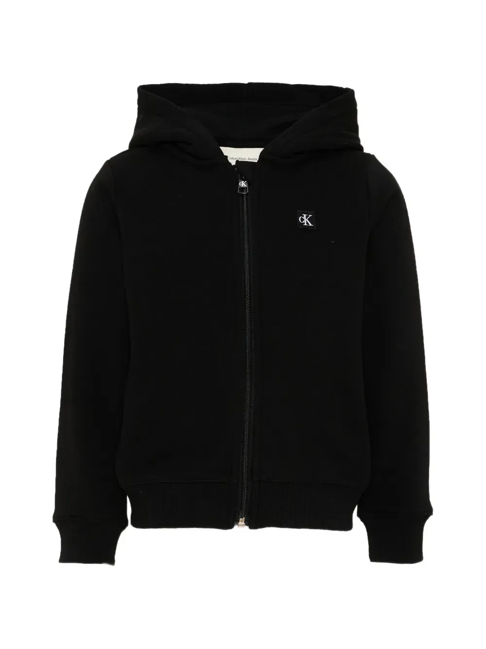 Толстовка на молнии с нашивкой-логотипом Calvin Klein Kids, черный