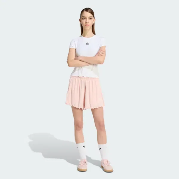 Шорты свободного кроя с фестончатым краем, Adidas Originals — фото 4
