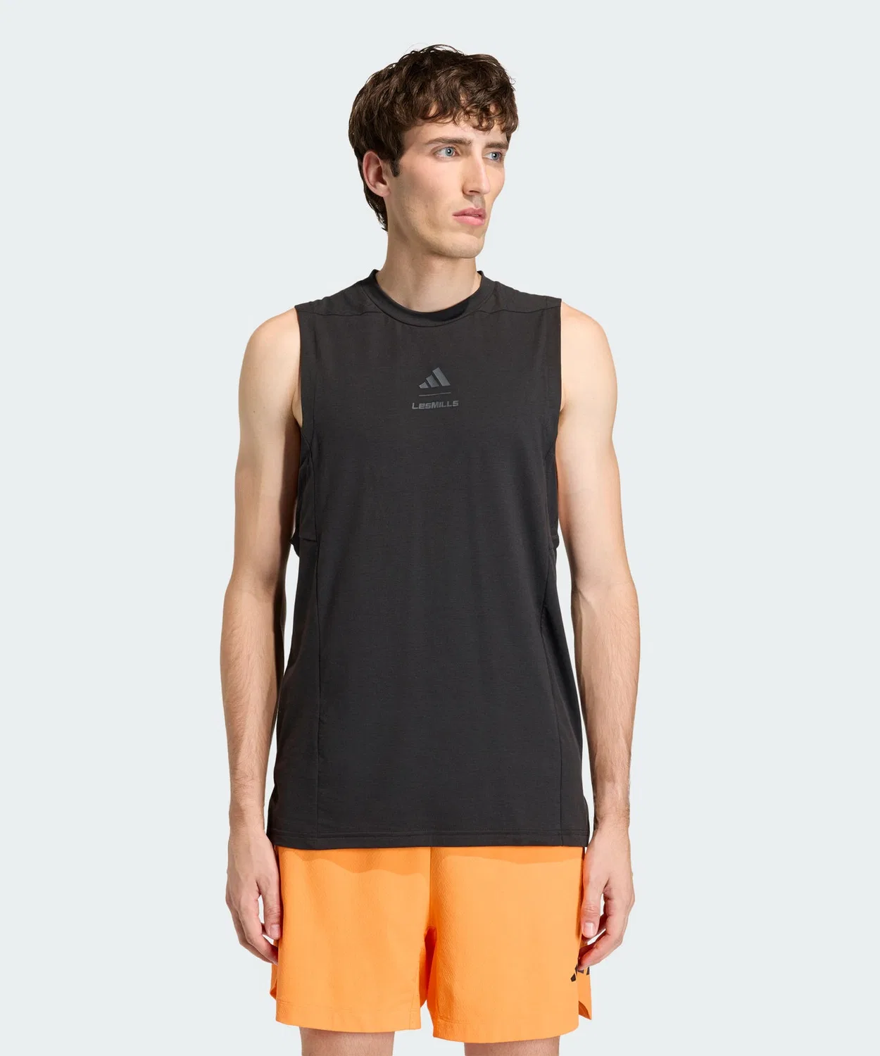 Мужская майка без рукавов с принтом Les Mills Adidas, Black