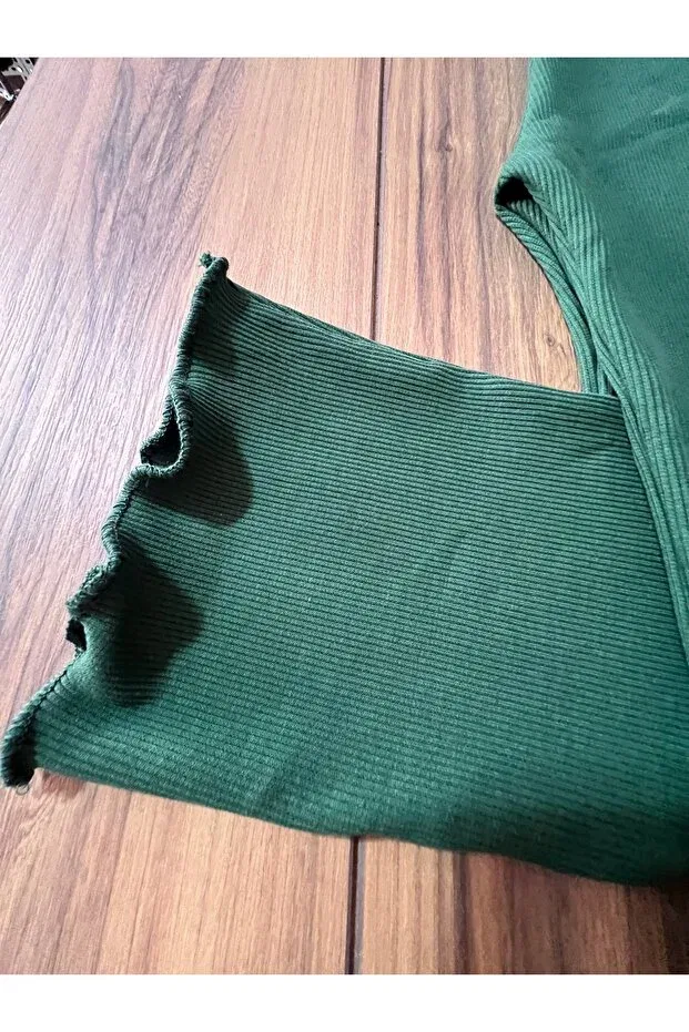 Детские леггинсы для девочек хлопковые с принтом Basics Babyelisco, Khaki — фото 2