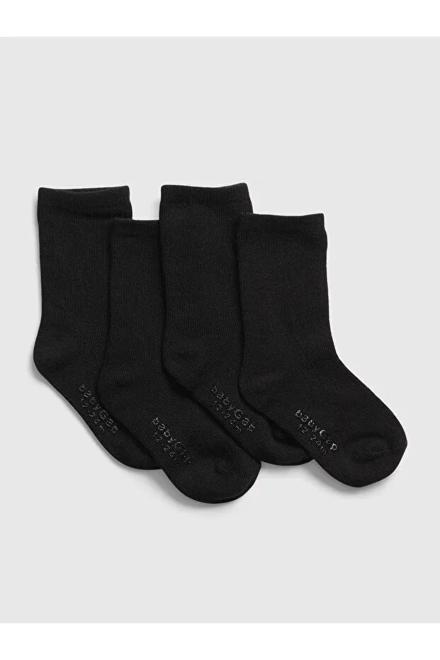 Детские носки для мальчиков набор 4 пары Basics Gap, Black — фото 2
