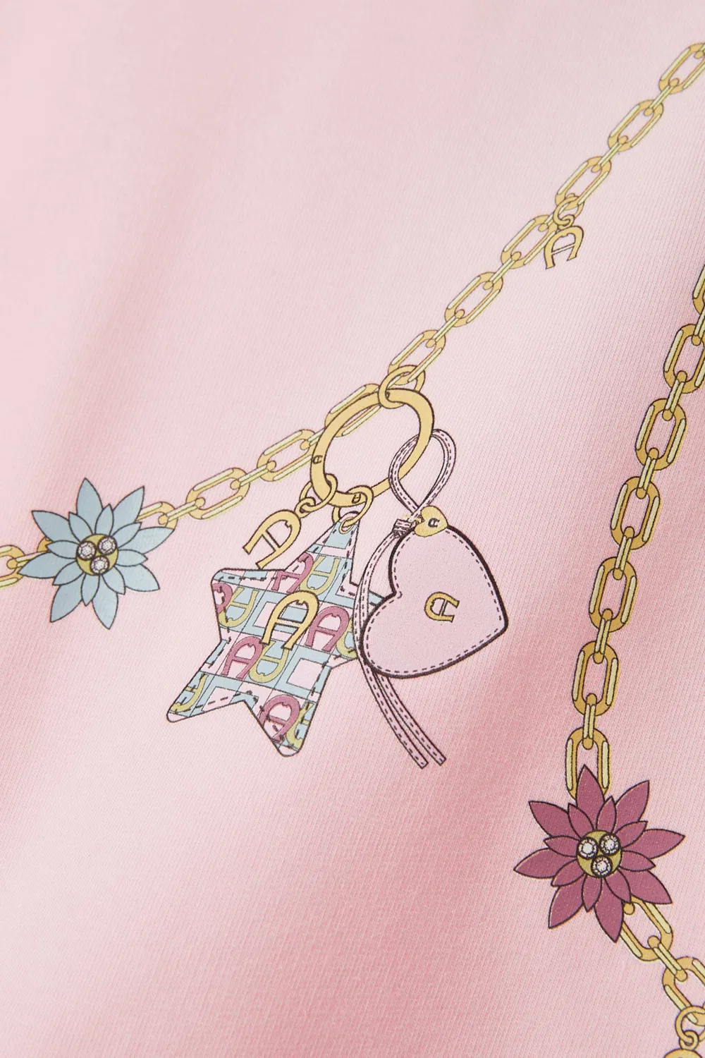 Свитшот хлопковый Charm Chain AIGNER, розовый — фото 4