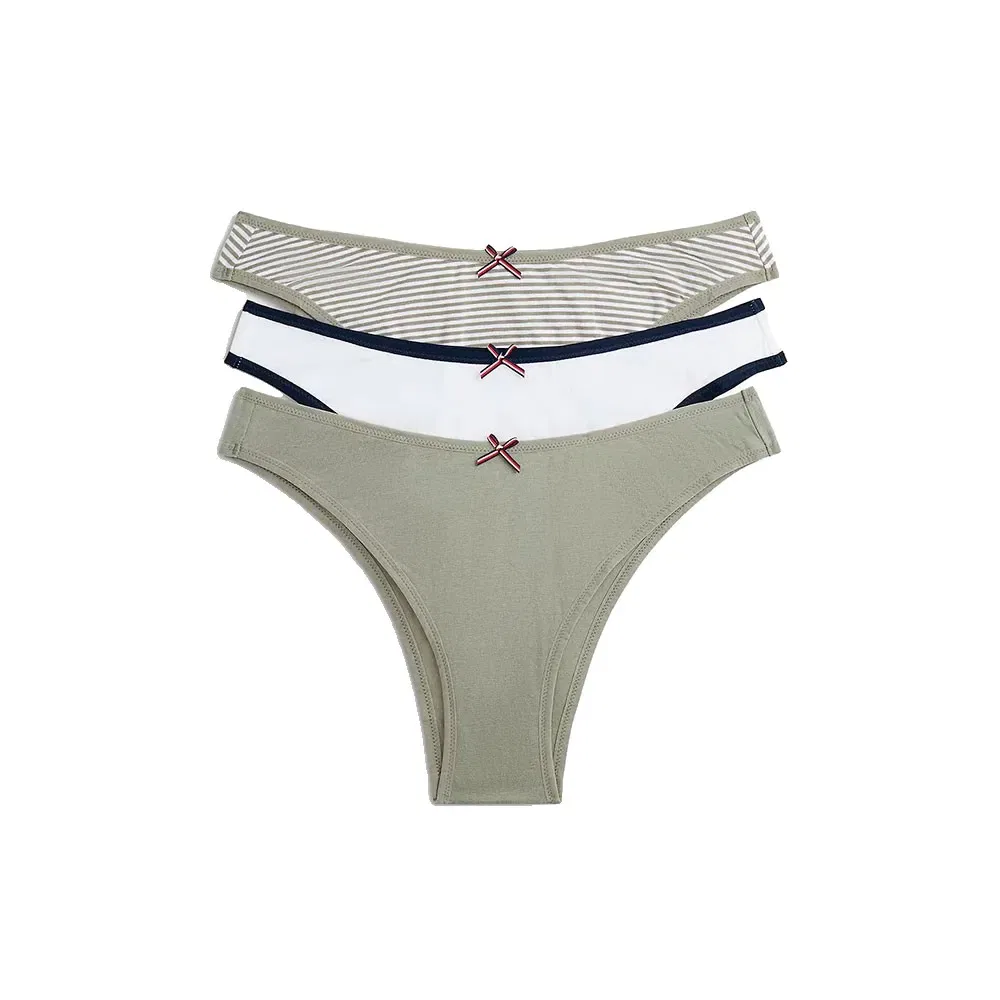 Женские трусы бразилиана с бантом Tommy hilfiger, Grey