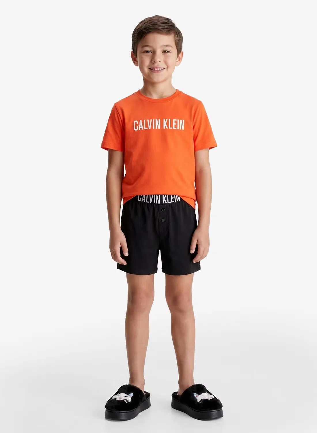 Комплект пижам с принтом Intense Power Calvin Klein Jeans, оранжевый