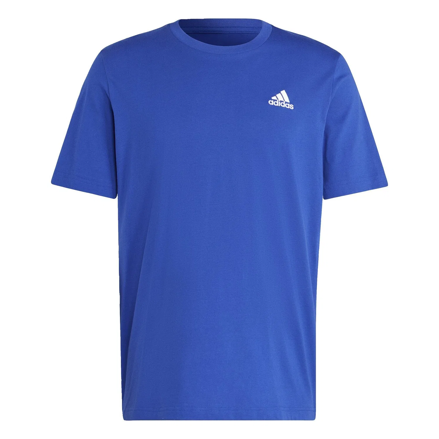 Мужская футболка из хлопка Essentials Single Jersey Embroidered Small Logo T-Shirt Adidas, Konigsblau — фото 2