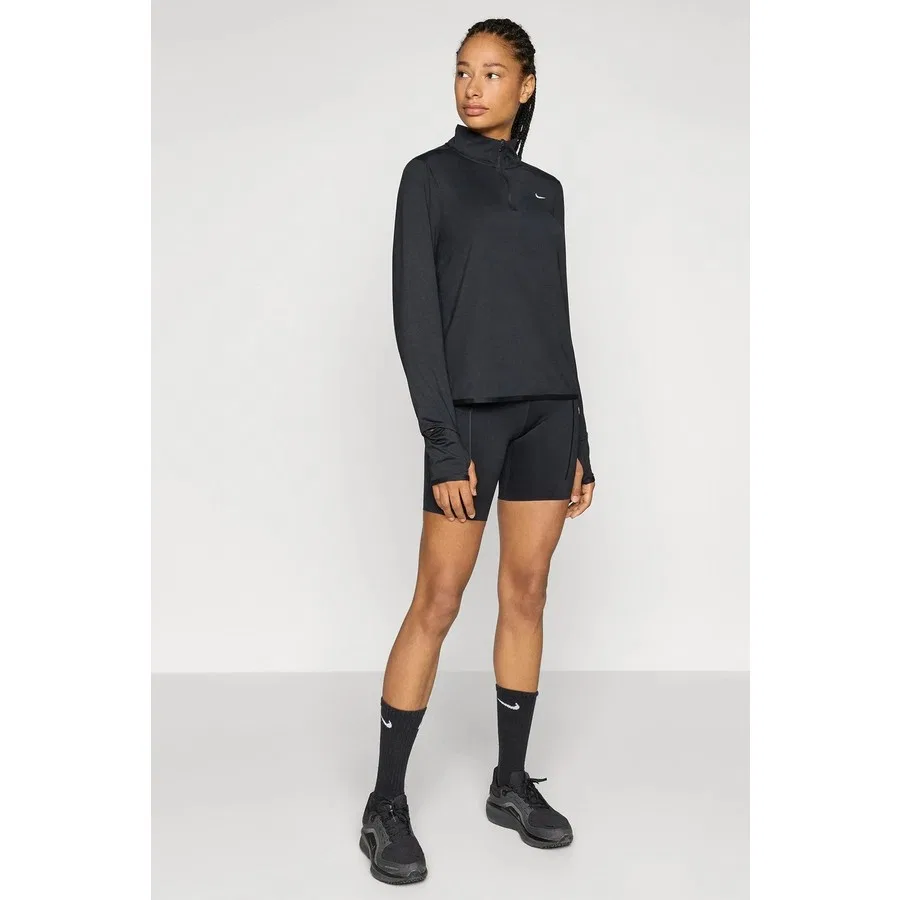 Женский свитшот с четвертью молнией Swift Element Dri-Fit Nike, Черный — фото 4
