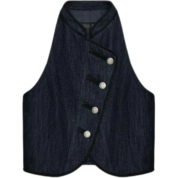 Женский топ-майка Indigo Moderate ZARA, Indigo