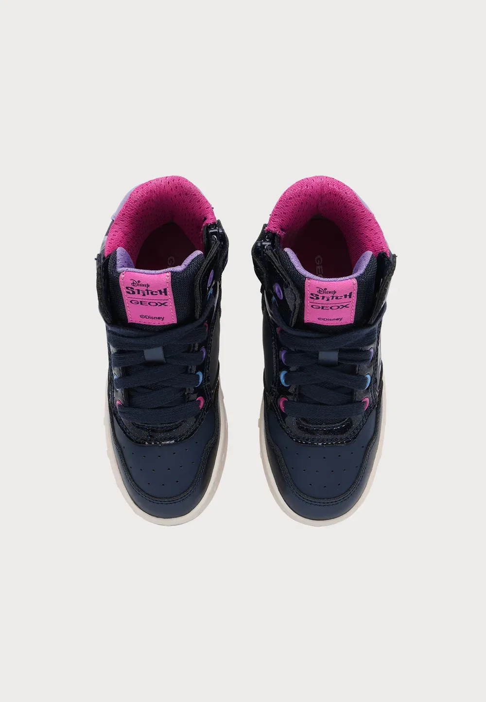 Disney - высокие кроссовки Geox, Navy/Fuchsia — фото 4