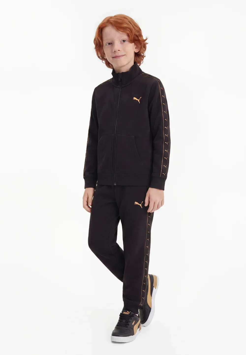 Комплект спортивного костюма унисекс из клейкой ленты Puma, Black