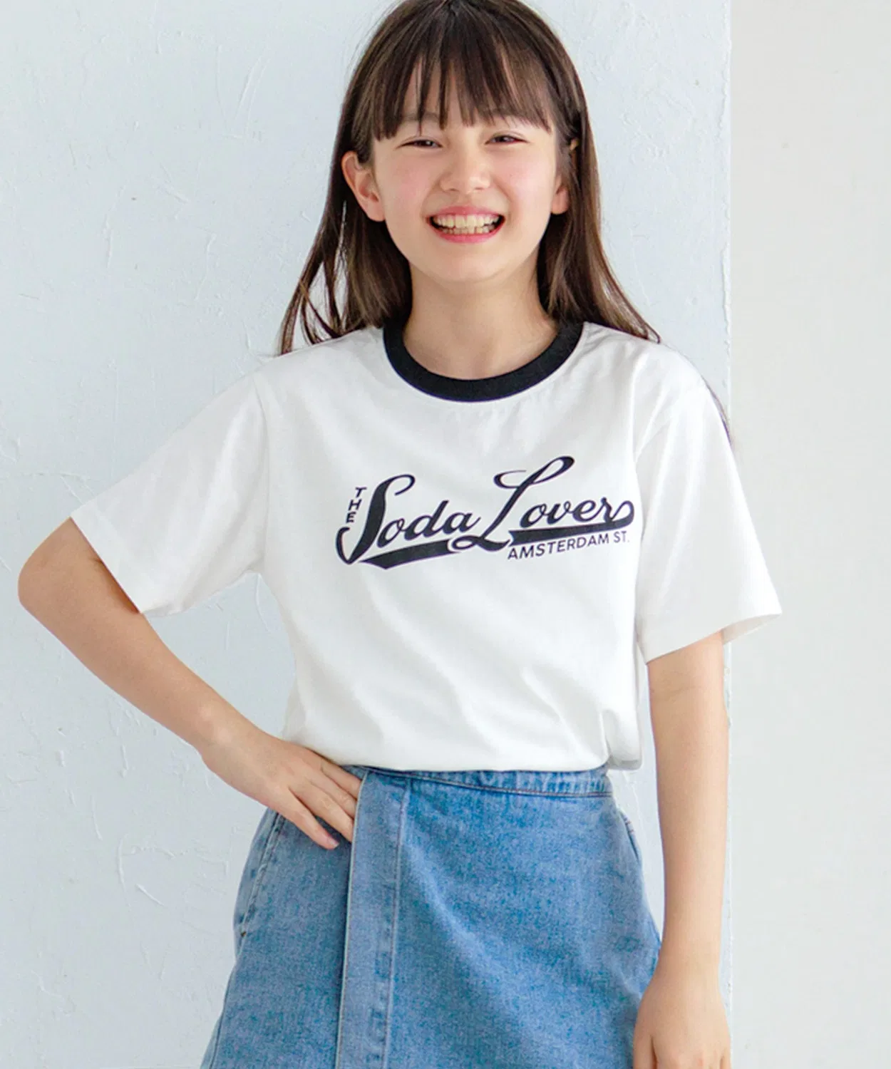Coca（coca） Детская футболка с принтом Basic Print T-Shirt coca, D
