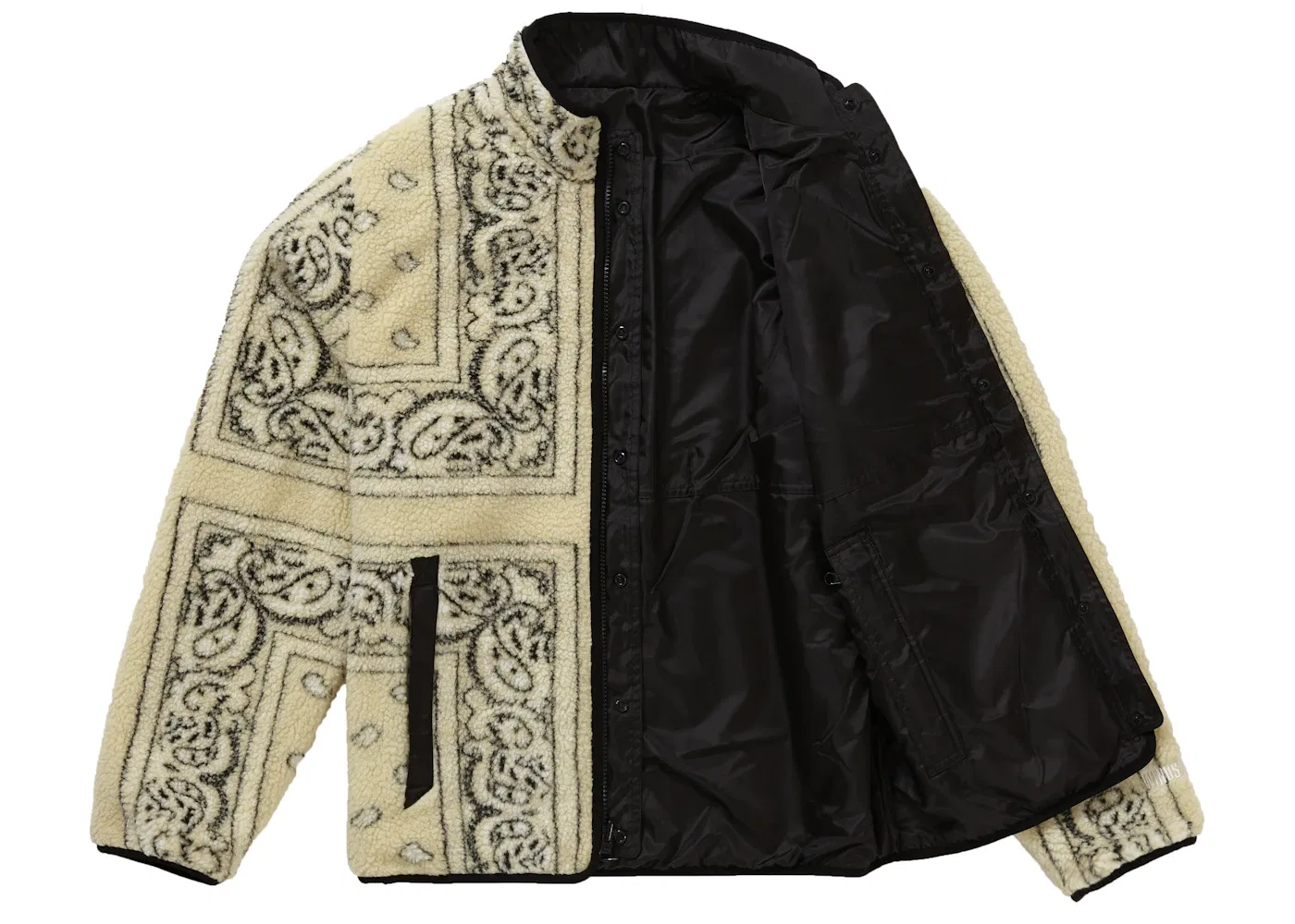 Мужская куртка-флис реверсивная с принтом Supreme Fleece Jacket, Tan — фото 2
