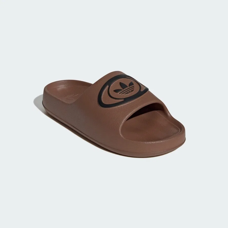 Шлепанцы с ремешком и логотипом Trefoil adidas Originals Adilette 00s, Коричневый — фото 3