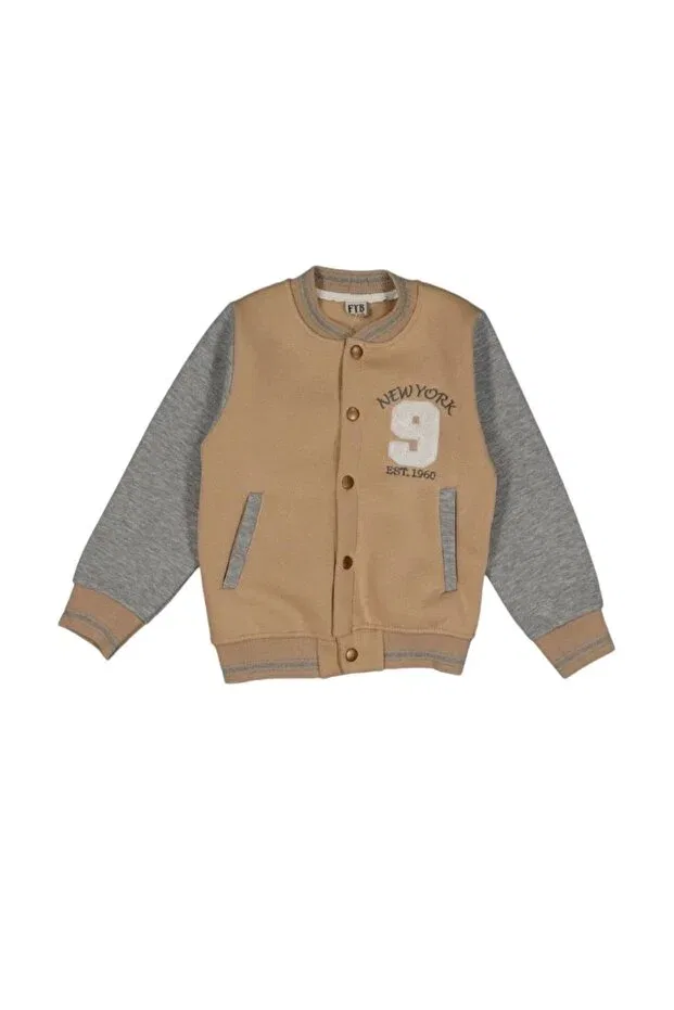Детская куртка для девочек с воротником-колледж Yagmurgiyim, Beige