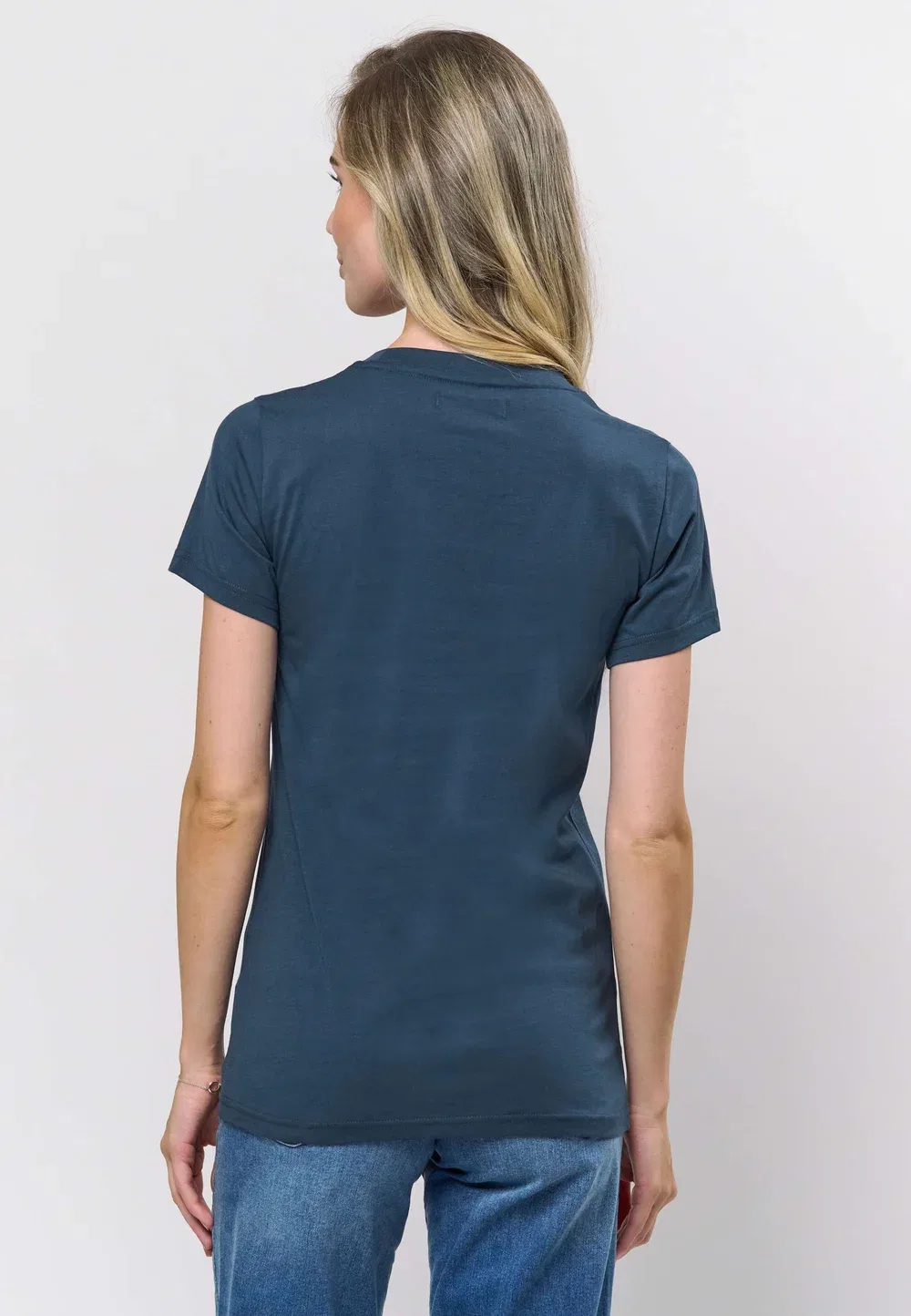 Футболка Uwamy - базовая футболка U.S. Polo Assn., Insignia Blue — фото 4