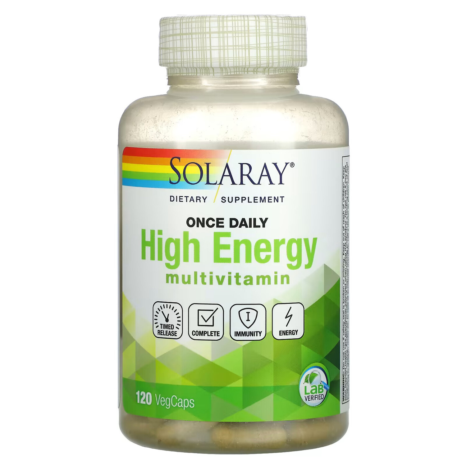

Solaray, Once Daily, Мультивитамины с высокой энергией, 120 вегетарианских капсул
