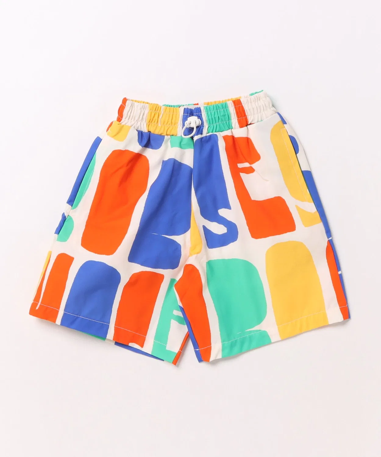 Детские плавки с принтом BOBO CHOSES Color All Over Swim Board Shorts, Off White — фото 4