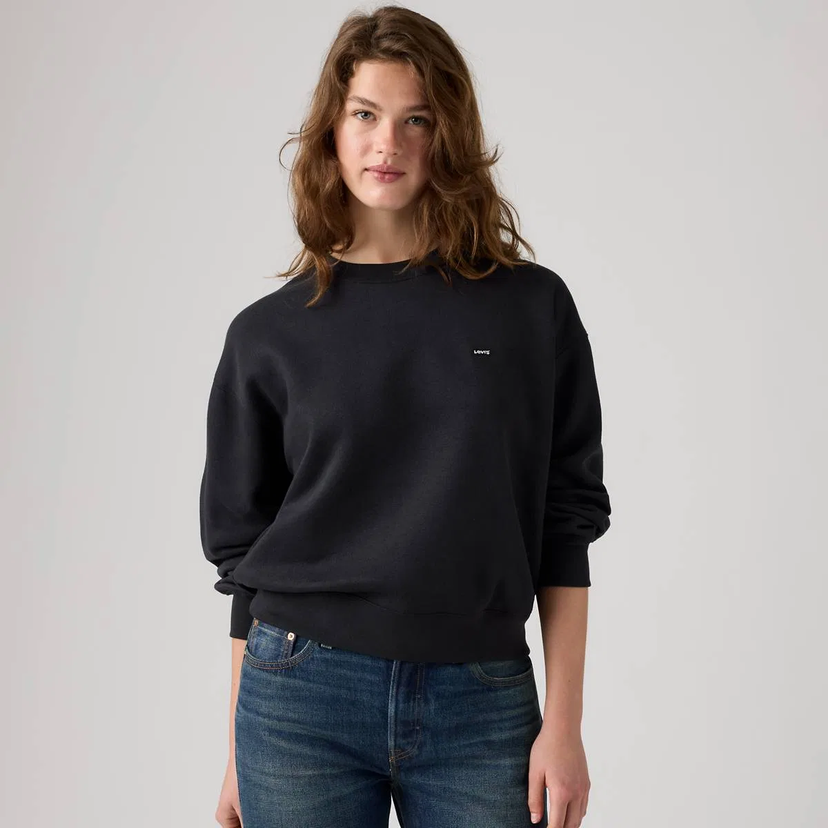 Повседневная толстовка с круглым вырезом Levi's, Anthracite Night - Black