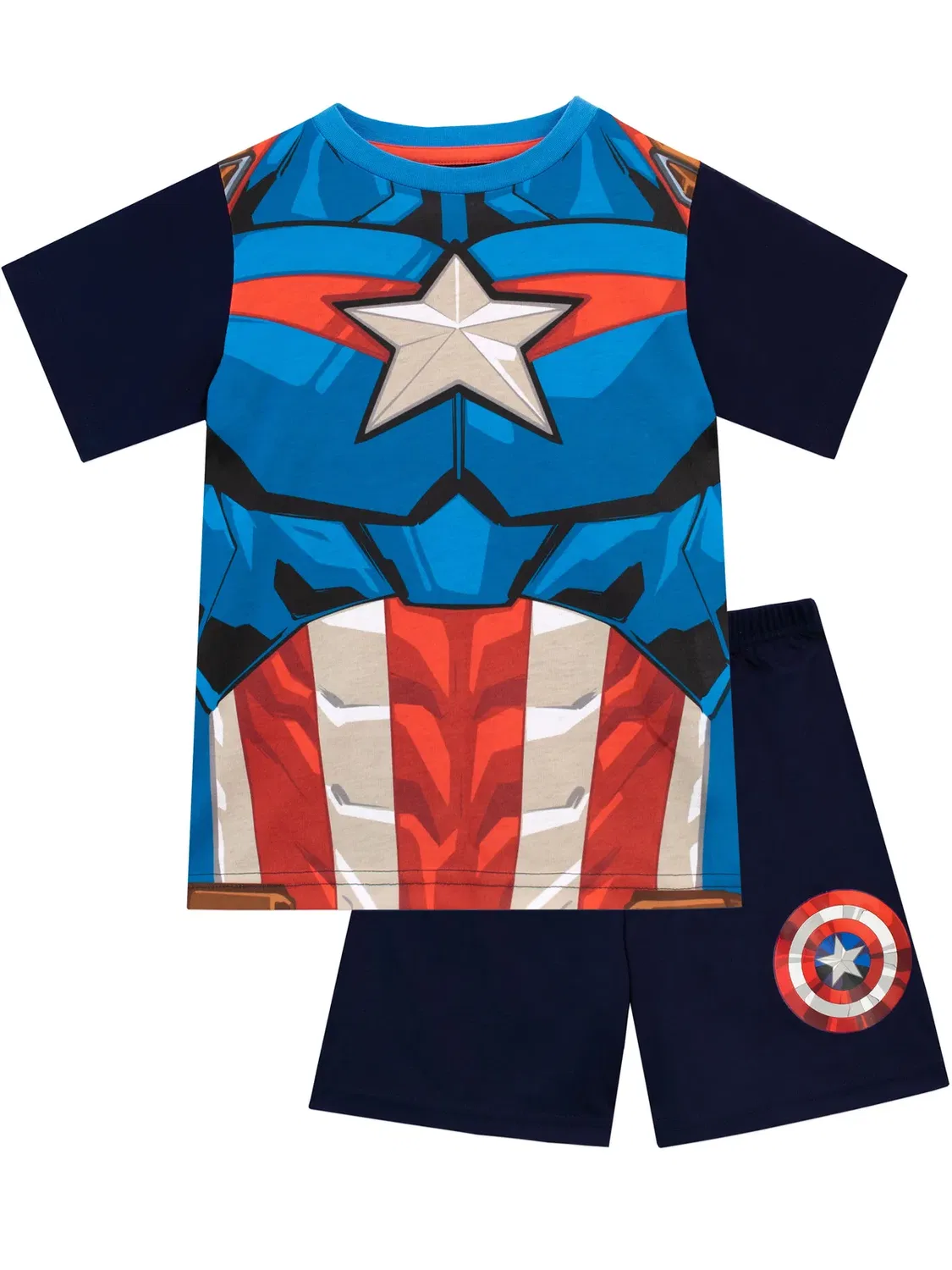 Детские пижамы-шорты Captain America Marvel Avengers, Blue