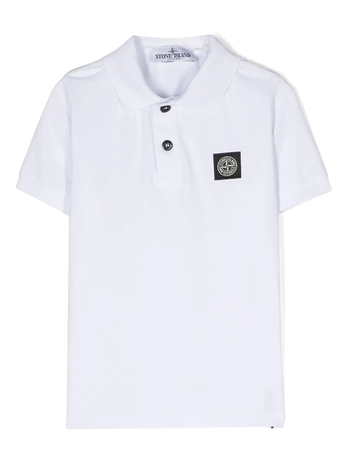 Поло рубашка из хлопка с компасом Stone Island, белый