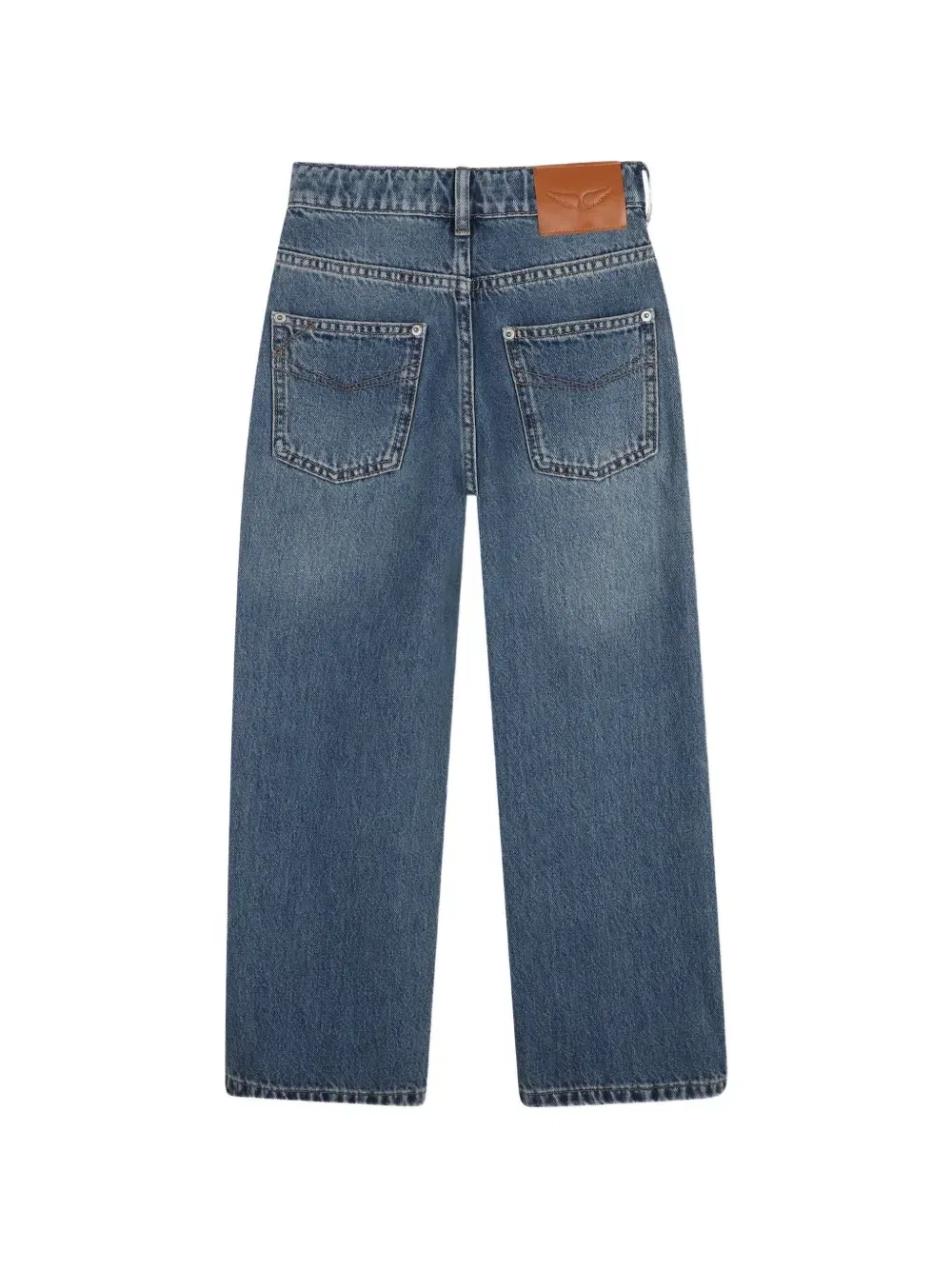 Прямые джинсы с нашивкой-логотипом Zadig & Voltaire Kids, синий — фото 2