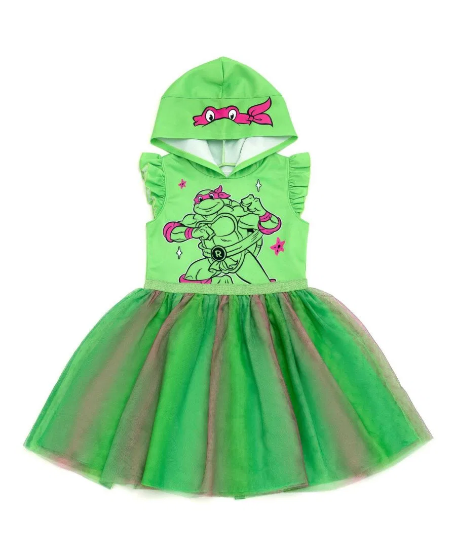 Платье-косплей без рукавов Raphael Teenage Mutant Ninja Turtles, Raphael Green Pink