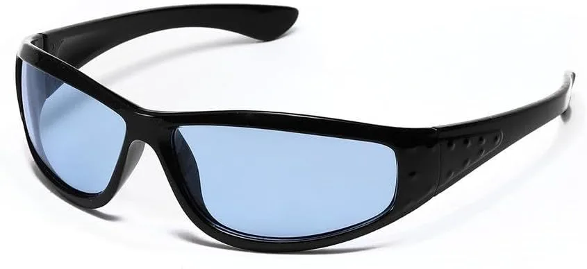 

Серебряные солнцезащитные очки с выемками, женские солнцезащитные очки, красные солнцезащитные очки, модные мужские солнцезащитные очки GHVWYX, Aqua Blue B