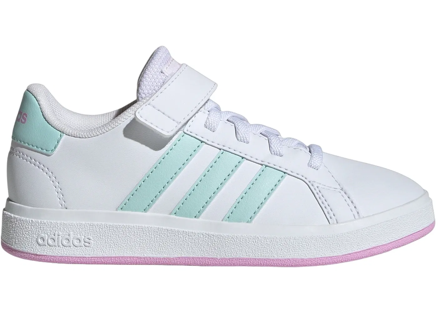 Детские кроссовки Lifestyle Adidas Grand Court 2.0, Cloud White Semi Flash Aqua Bliss Lilac