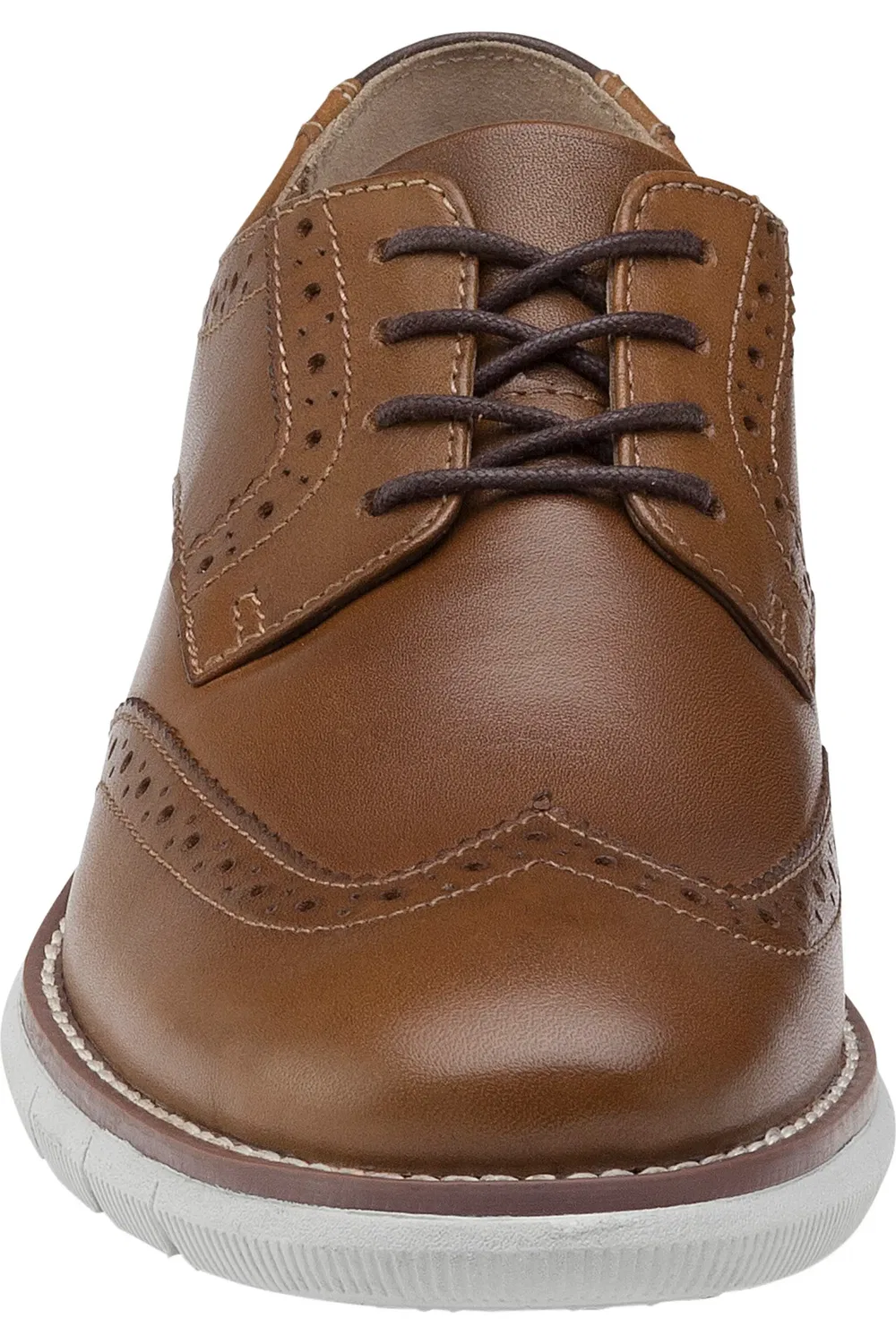 Детские туфли оксфорды с перфорацией Holden Johnston & Murphy, Tan Full Grain Leather — фото 4