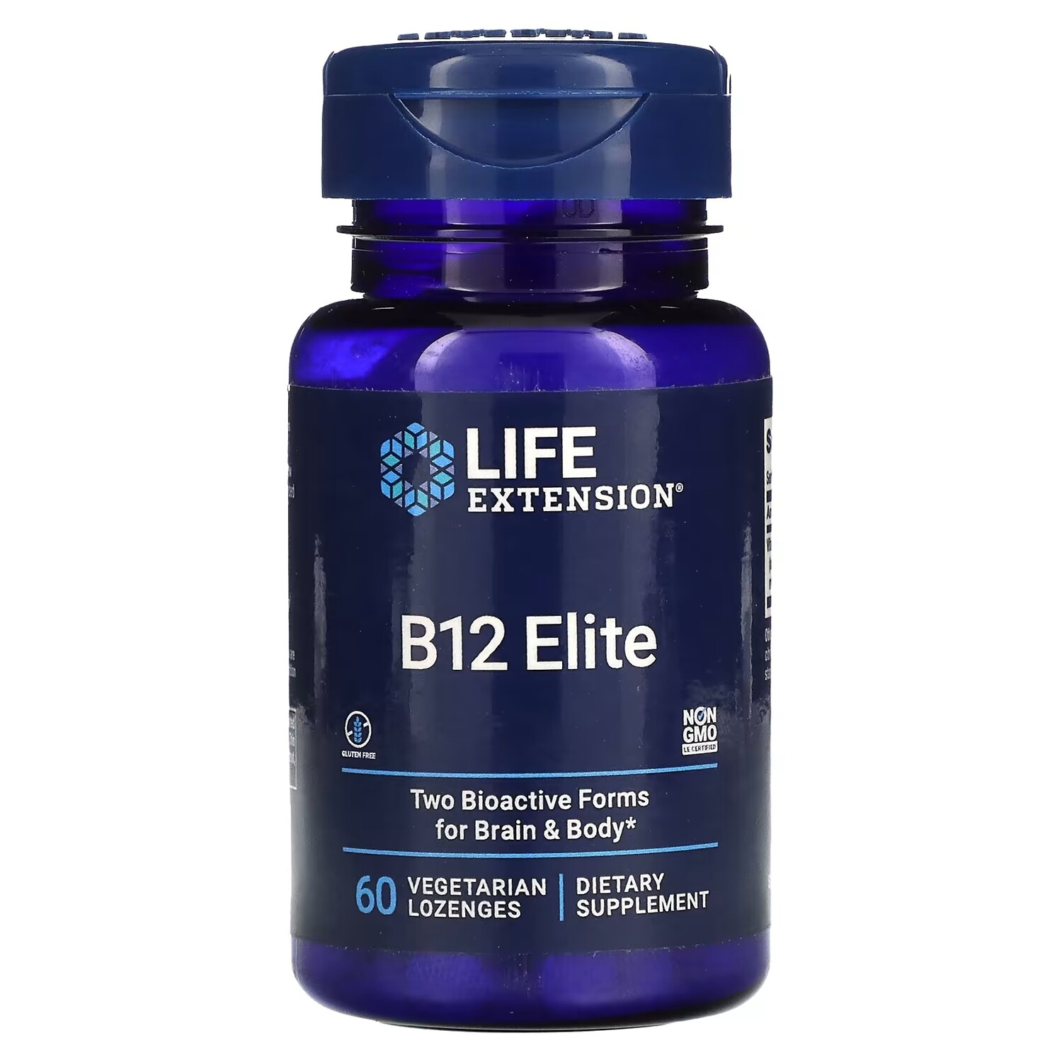 

Life Extension B12 Elite, 60 вегетарианских леденцов