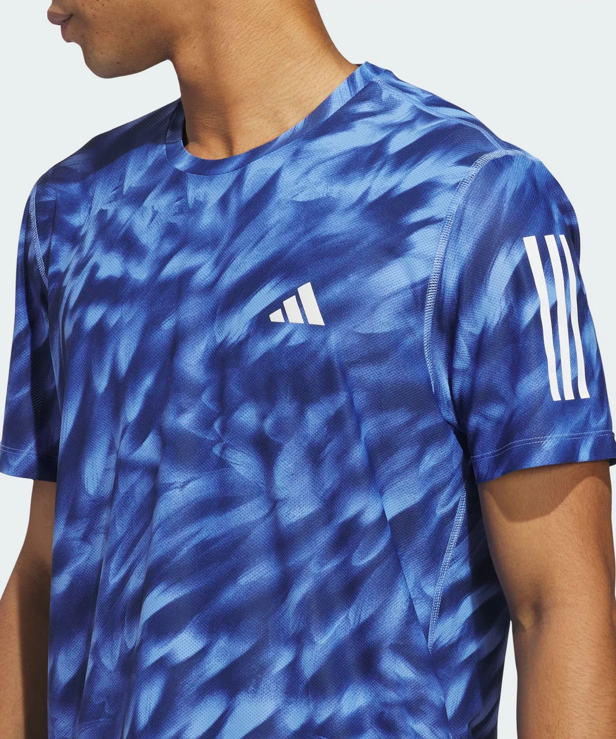 Мужская футболка с принтом Own the Run Adidas, Blue — фото 4
