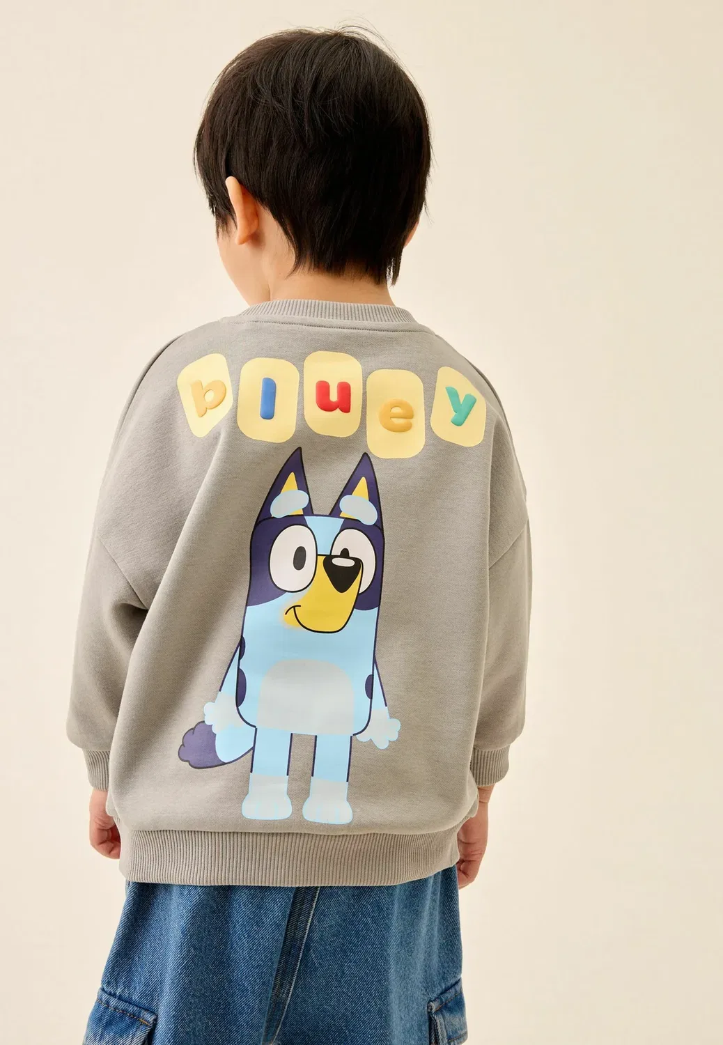 Толстовка стандартного кроя - толстовка с круглым вырезом Bluey Next, Grey