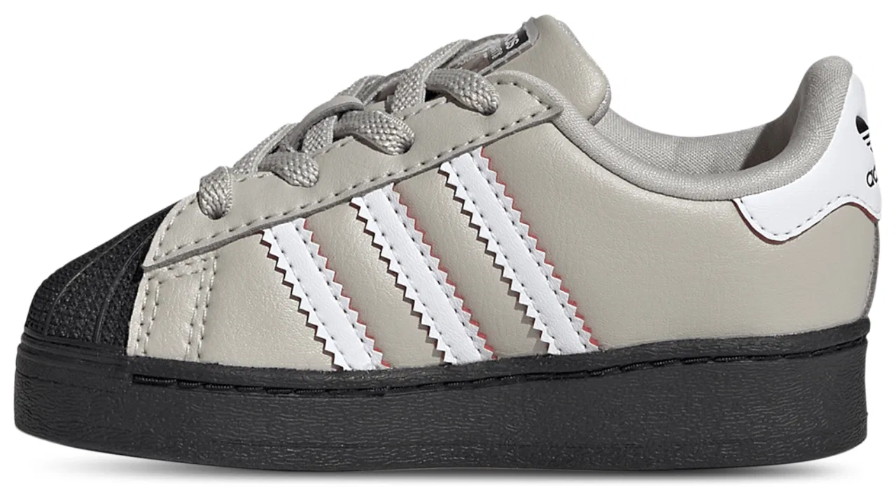 Детские кроссовки для мальчиков с LED-подсветкой Superstar adidas, Wonder Alumina/Footwear White/Core Black — фото 2