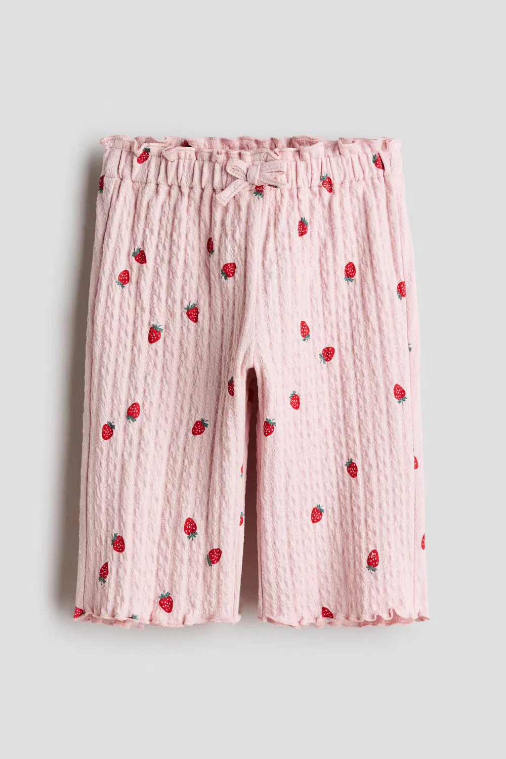 Брюки из фактурного трикотажа H&M, Rosa/Erdbeeren