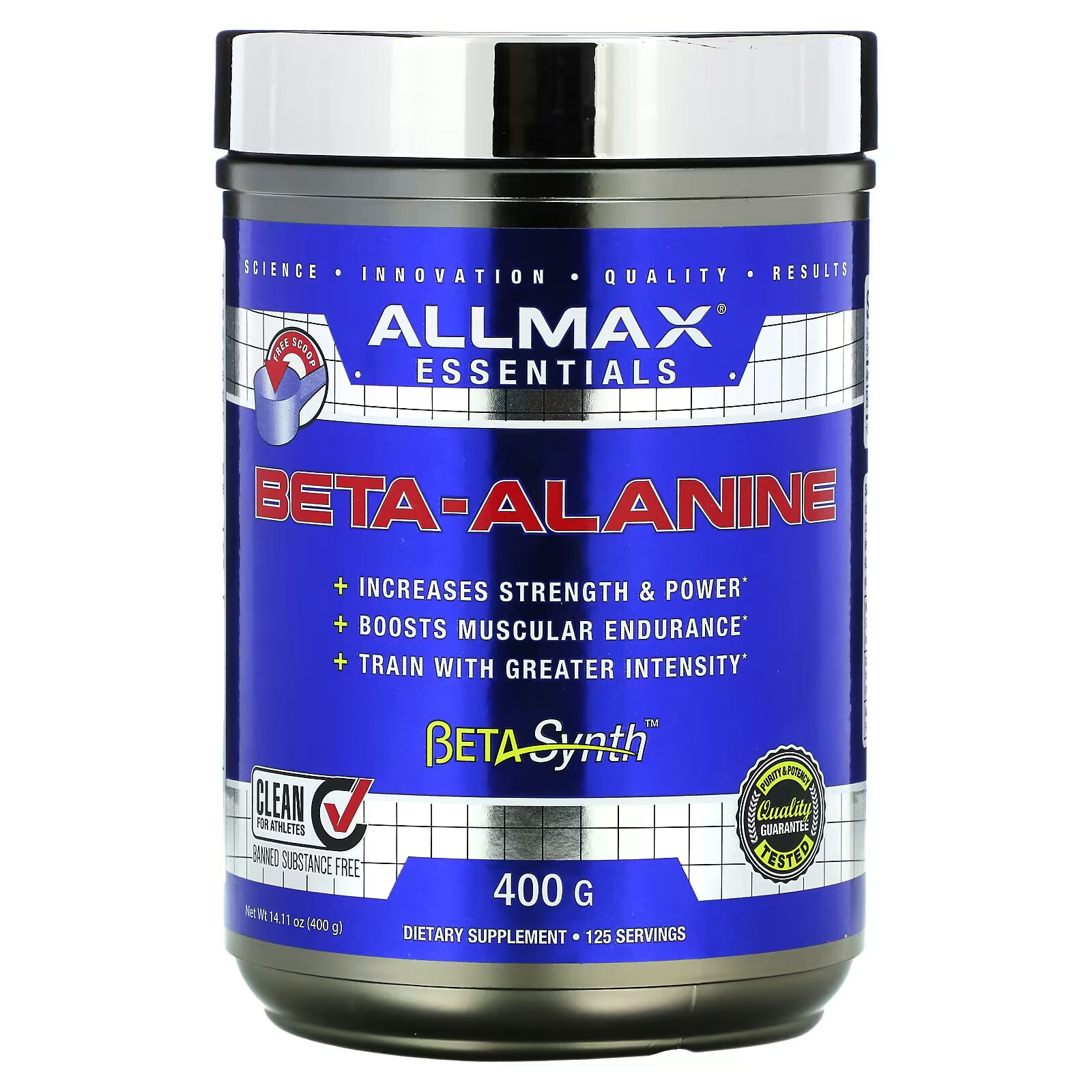 

ALLMAX, Бета-аланин, 400 г (14,11 унции)