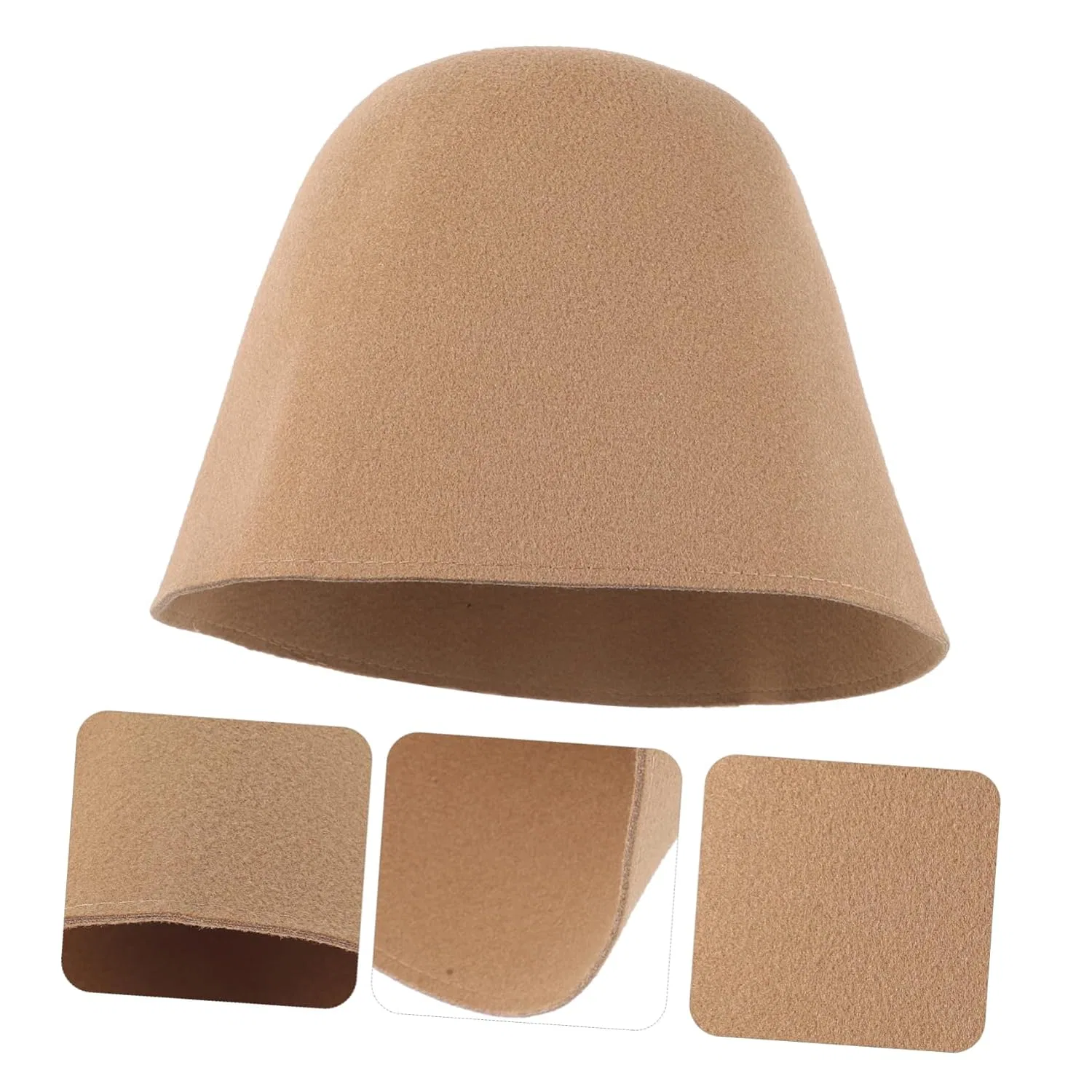 Шапочка для душа Felt Sauna Hat, HOLIDYOYO, Коричневый — фото 3
