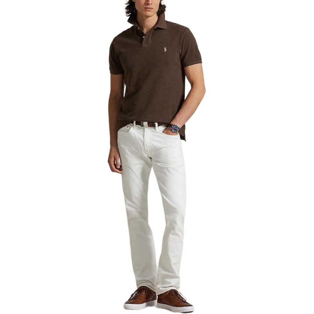 Поло классическое мужское Polo Ralph Lauren, Brown — фото 3