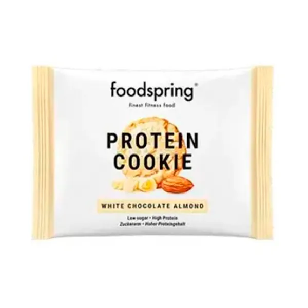 

Протеиновое печенье с белым шоколадом и фундуком Protein Cookie White Chocolate-Almond Foodspring, 1 UD