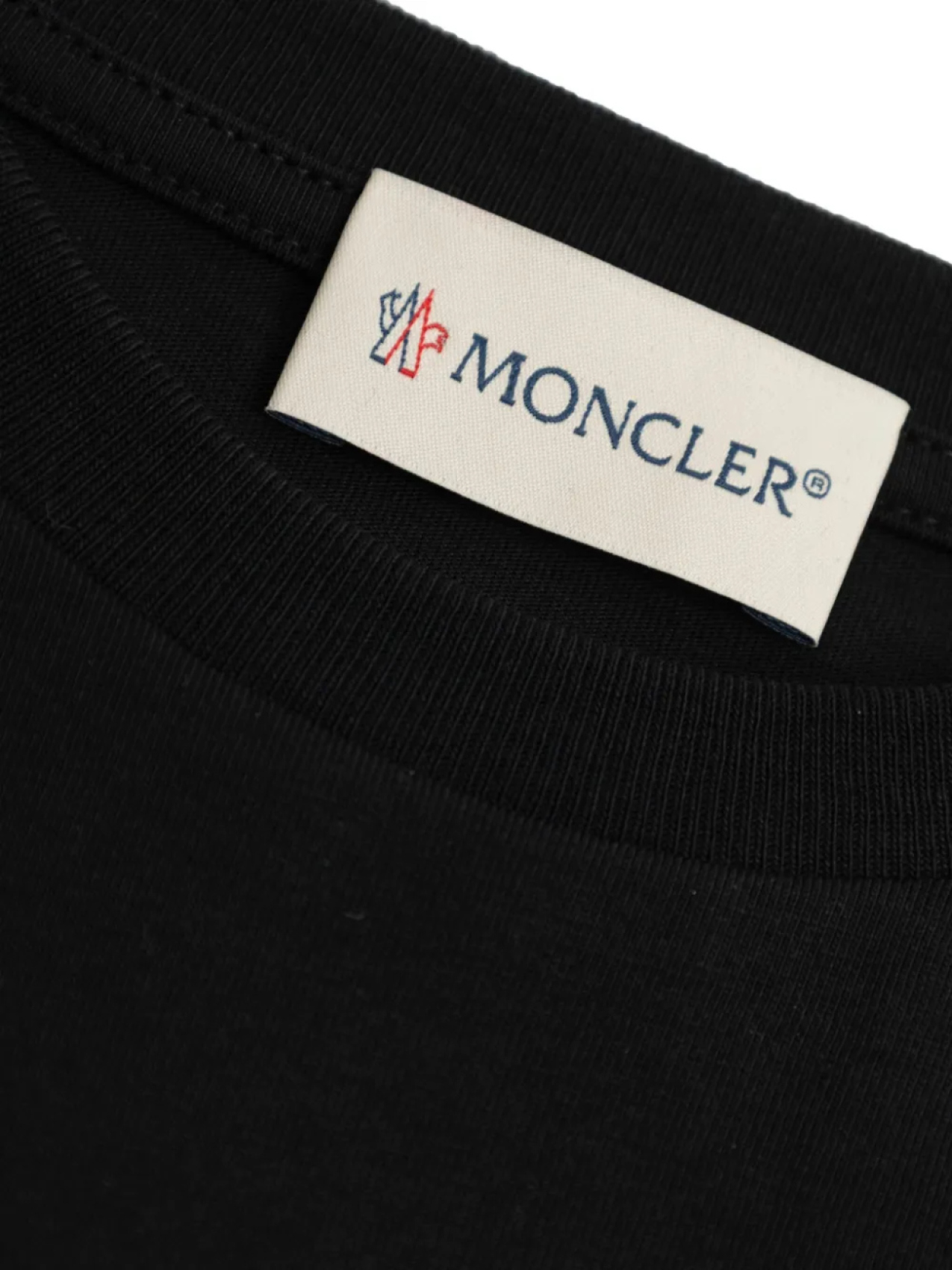 Футболка из хлопка с нашивкой-логотипом Moncler Enfant, черный — фото 3