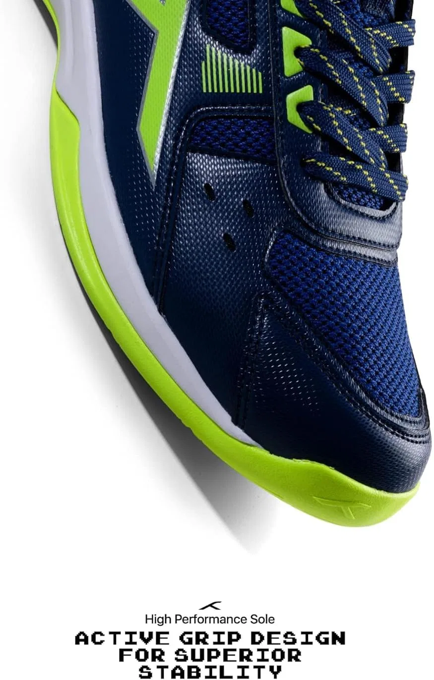 Кроссовки для бадминтона Hundred Raze, Navy Blue-lime — фото 2